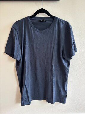 7 For All Mankind Men's Pima Cotton Crewneck Tee - Navy - M